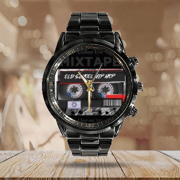Discover Old School Hip Hop cassette Calendar Steel Band Watch