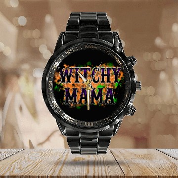 Discover Witchy Mama Calendar Steel Band Watch