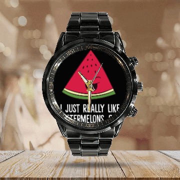 Discover Watermelon - I just really like watermelons, ok? Calendar Steel Band Watch