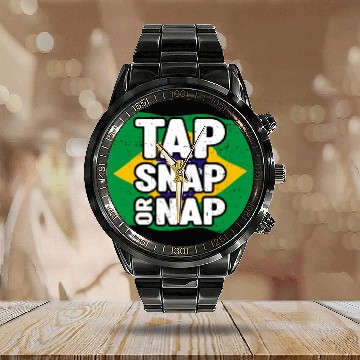Discover Tap Snap Or Nap - BJJ Brazilian Jiu Jitsu Calendar Steel Band Watch