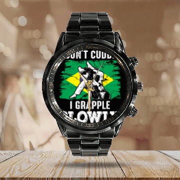 Discover Brazilian Jiu Jitsu Sarcastic Quote MMA BJJ Calendar Steel Band Watch