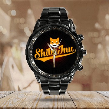 Discover Shiba Inu Coin In Crypto We Trust Trading And Mini Calendar Steel Band Watch