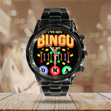 Discover I ve Got Bingo In My DNA For Bingo Lover Calendar Steel Band Watch