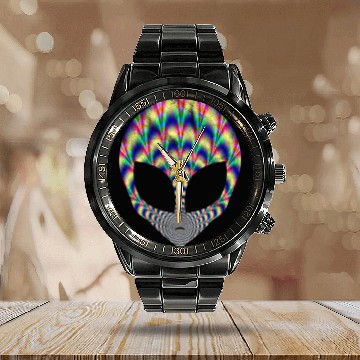 Discover Alien Gift Extraterrestrial UFO AREA 51 Sci-fi Calendar Steel Band Watch