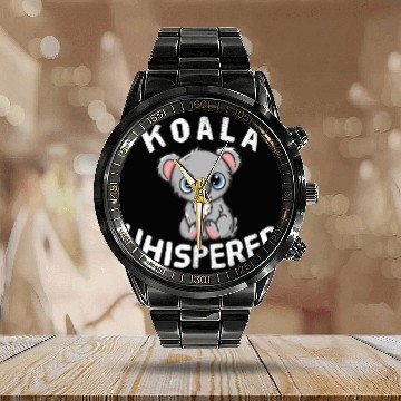 Discover Funny Koala Lover Koala Whisperer Calendar Steel Band Watch