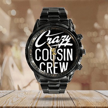 Discover Cousin Crew Family Matching Christmas Calendar Steel Band Watch