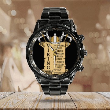 Discover Viking World Tour For Vikings Lover Calendar Steel Band Watch