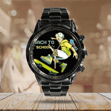 Discover back to school Calendar Steel Band Watch