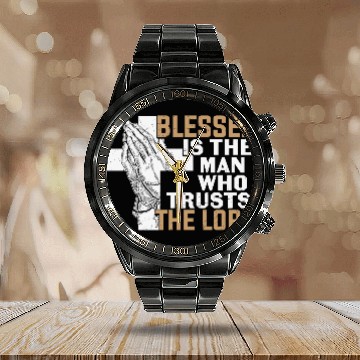 Discover Christian Sayings Calendar Steel Band Watch