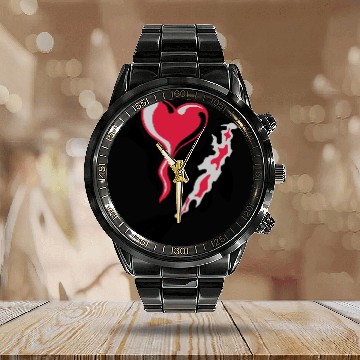 Discover I Love Koi Fish Calendar Steel Band Watch