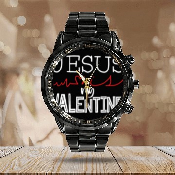 Discover Christian Gift Jesus is My Valentine Gift for Calendar Steel Band Watch