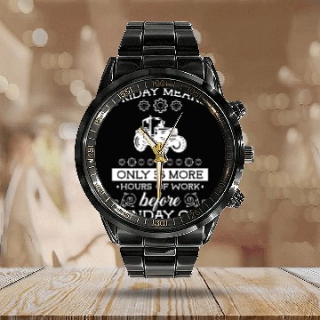 Discover Farmer Farmer Harvest Calendar Steel Band Watch
