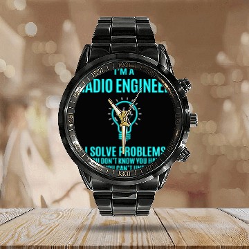 Discover Radio Engineer Calendar Steel Band Watch - I Solve Problems Gift Ite