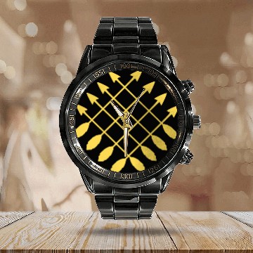 Discover Be Brave Little Arrow (gold) Calendar Steel Band Watch