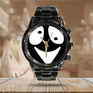 Discover Halloween Scary Ghost Face Costume Calendar Steel Band Watch