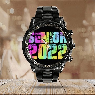 Discover Graduation Class High School Senior 2022 Calendar Steel Band Watch
