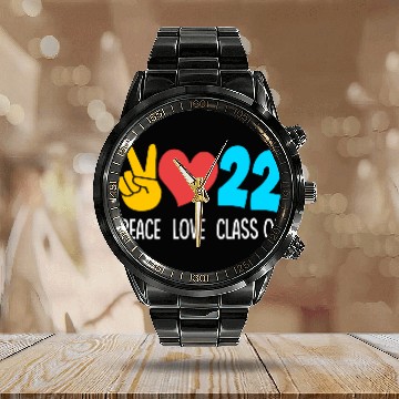Discover Senior High School Peace Love Class Of 2022 Calendar Steel Band Watch