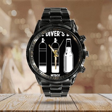 Discover Scuba Diving The Divers Diet Snorkeling Diver Calendar Steel Band Watch