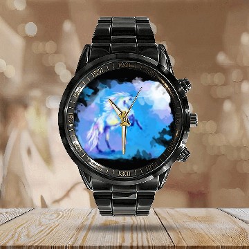Discover Unicorn Dream fantasy animal painting Calendar Steel Band Watch
