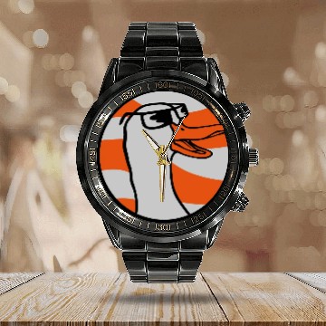 Discover Circle Logo Sunglasses Goose Calendar Steel Band Watch