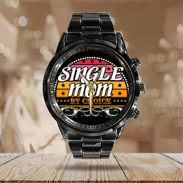 Discover Single Mother Son Calendar Steel Band Watch