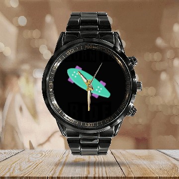 Discover born to ride skateboard skate rider Calendar Steel Band Watch