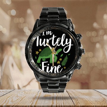 Discover Turtle Relaxed Chilling Sea Ocean Beach Calendar Steel Band Watch
