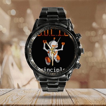 Discover SOLID principles Calendar Steel Band Watch