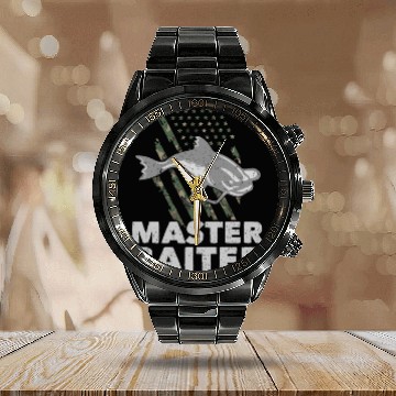 Discover Master Baiter - Wels Catfish Hunter Calendar Steel Band Watch
