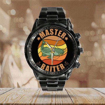 Discover Master Baiter - Wels Catfish Hunter Calendar Steel Band Watch