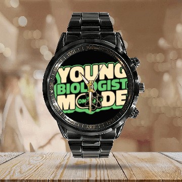 Discover Biology Biologist Calendar Steel Band Watch