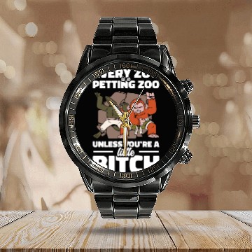 Discover Zookeeper Petting Wildlife Zookeeping Nature Calendar Steel Band Watch