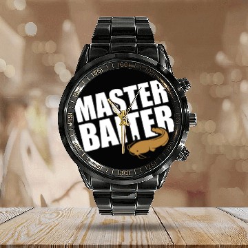 Discover Master Baiter - Wels Catfish Hunter Calendar Steel Band Watch