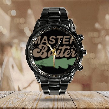 Discover Master Baiter - Wels Catfish Hunter Calendar Steel Band Watch