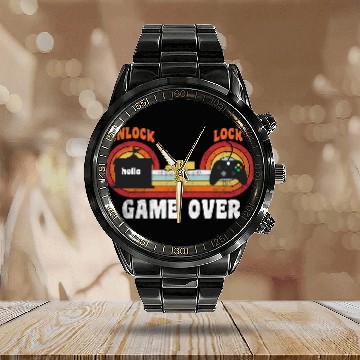 Discover Back to School games over retro vintage Calendar Steel Band Watch