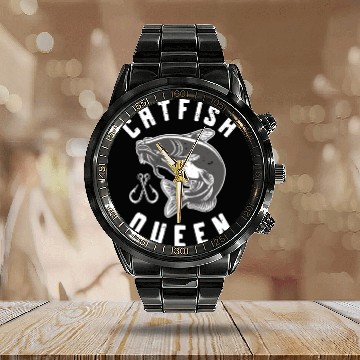 Discover Wels Catfish Design For A Catfish Queen Calendar Steel Band Watch