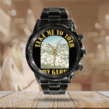 Discover Daisy Garden Gardening Gardener Calendar Steel Band Watch