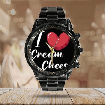 Discover I Love Cheese Calendar Steel Band Watch