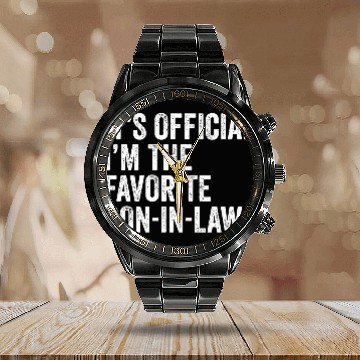 Discover Favorite Son In Law Calendar Steel Band Watch
