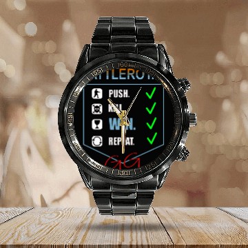 Discover Battle Royal Gaming Design Calendar Steel Band Watch