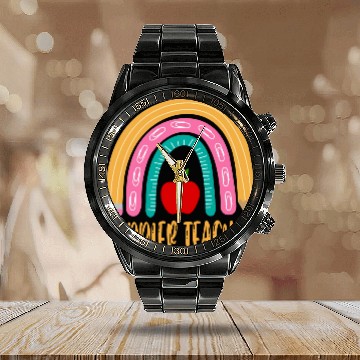 Discover Toddler Teacher Calendar Steel Band Watch