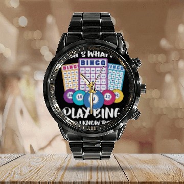 Discover Bingo Card Game Grandma Bingo Player Bingo Cards Calendar Steel Band Watch