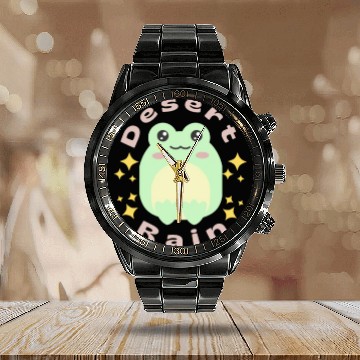 Discover Desert Rain Frog Calendar Steel Band Watch