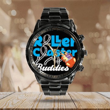 Discover Roller Coaster Friends Besties Calendar Steel Band Watch