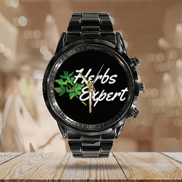 Discover Herbs Expert Herbalism Herb Herbalist Gardening Calendar Steel Band Watch