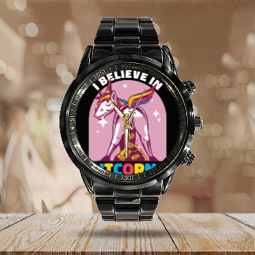 Discover Cryptocurrency Believe In Bitcorns Bitcoin Calendar Steel Band Watch