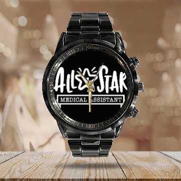 Discover Medical assistant, MA medical All Star Calendar Steel Band Watch