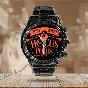 Discover Hocus Pocus halloween Calendar Steel Band Watch