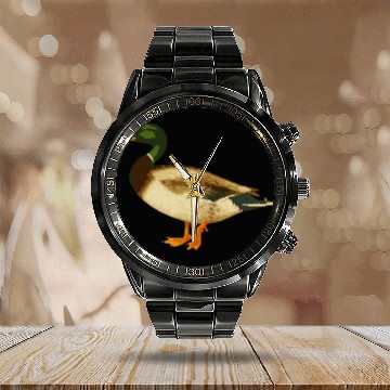 Discover Mallard Duck Cute Duck Wild Duck Lover Calendar Steel Band Watch