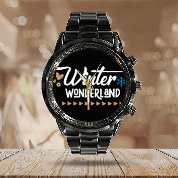 Discover Winter Wonderland Calendar Steel Band Watch